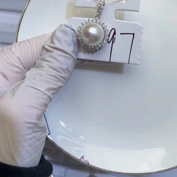 淡水珍珠颈饰银S925镶嵌