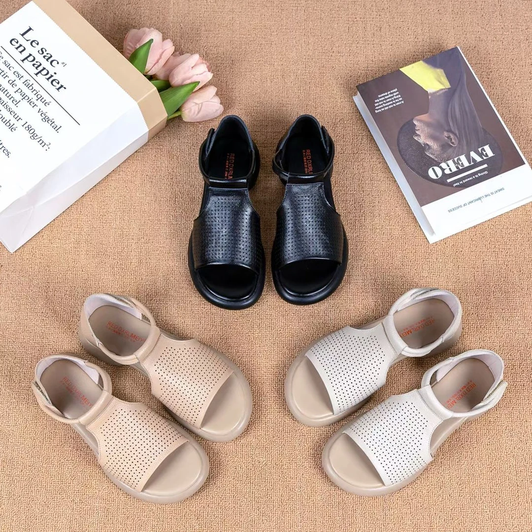 5139新款魔术贴镂空透气露趾舒适百搭时尚凉鞋