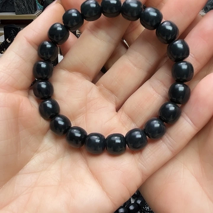 和田玉（墨玉）未镶嵌手链卡10老型福利款