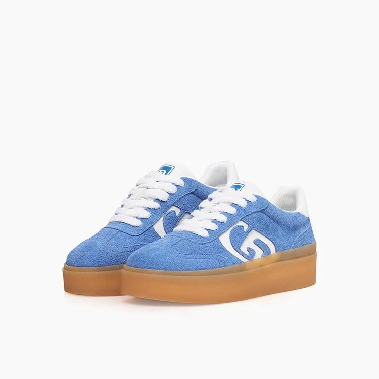 DEEPBREATH深呼吸女鞋复古德训鞋百搭撞色板鞋厚底休闲鞋AX12259