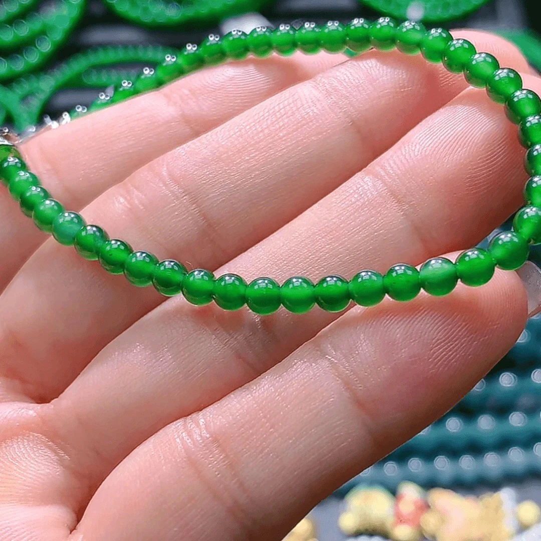 天然a货翡翠手链卡4