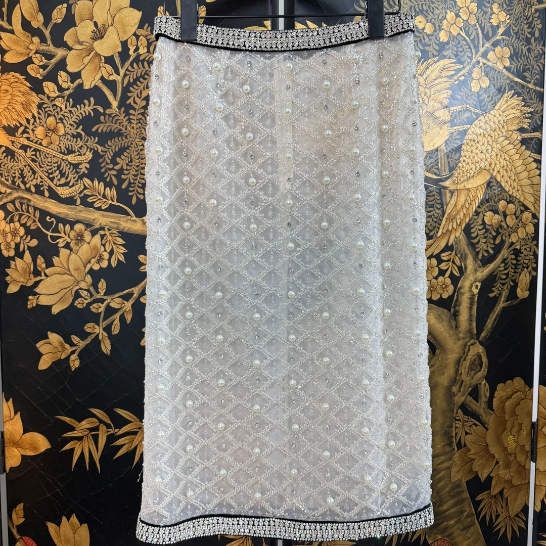 JUNYANG杨君 白露垂珠直筒半裙