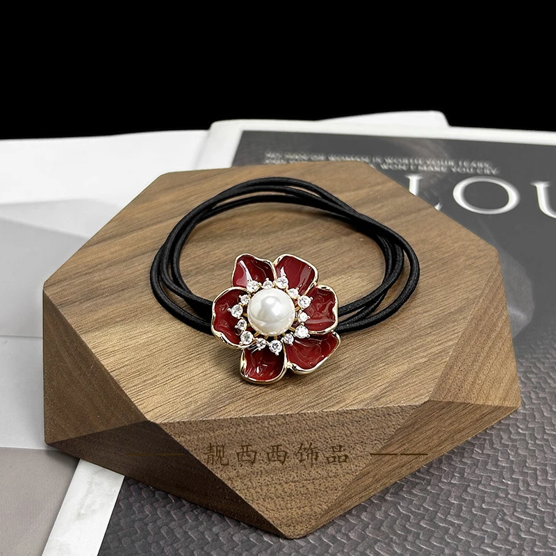 【LXX靓西西】108 浪漫玫瑰优雅风高弹力三股皮筋