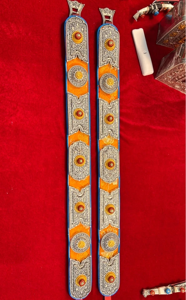 藏族民族精品白铜镀银挂件