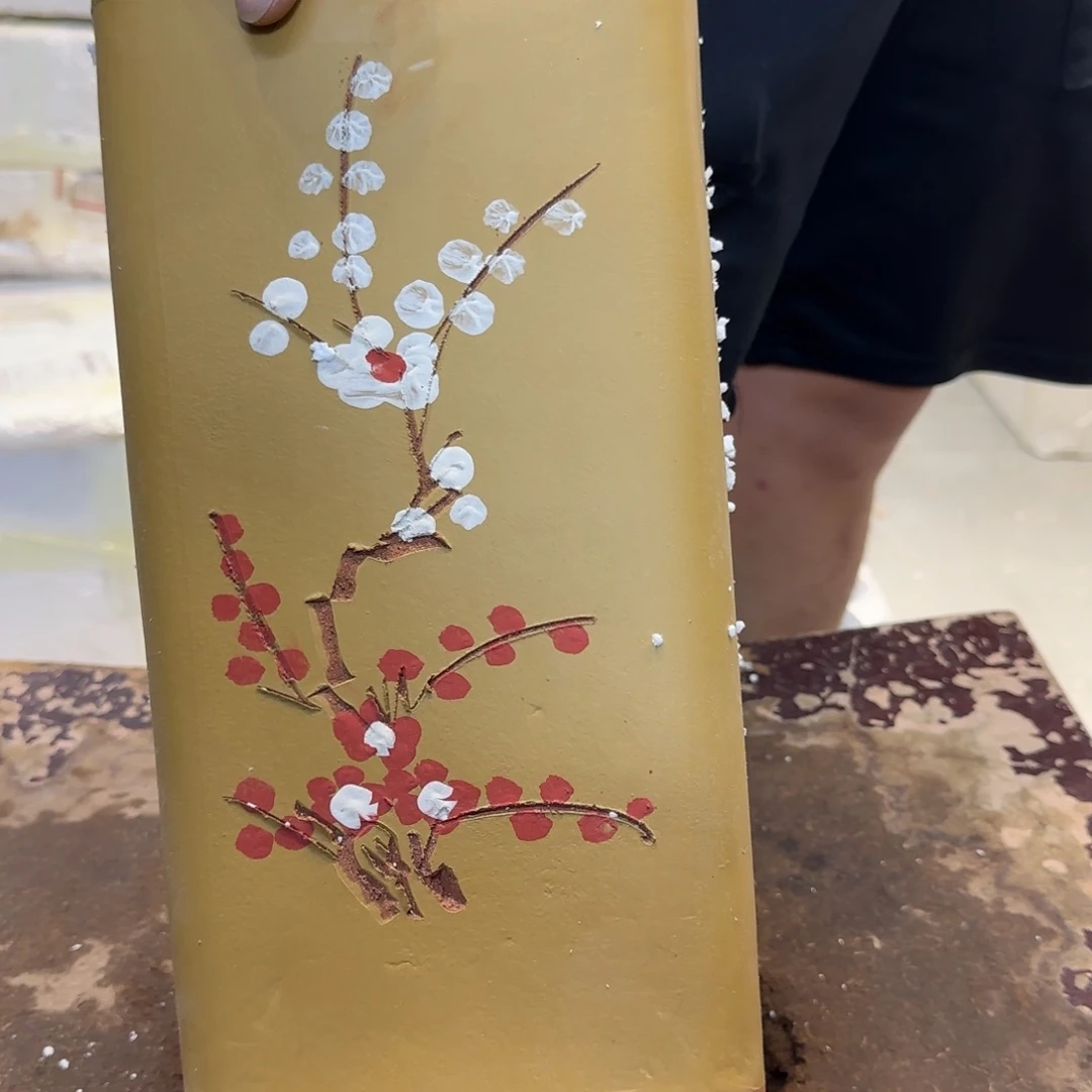 紫砂花盆口径14厘米高度31