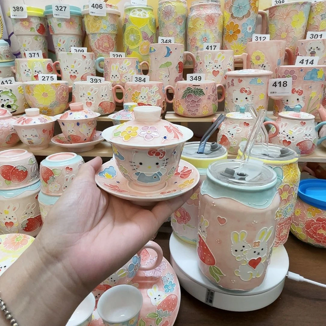 瓷片黑点玉泥盖碗26号号