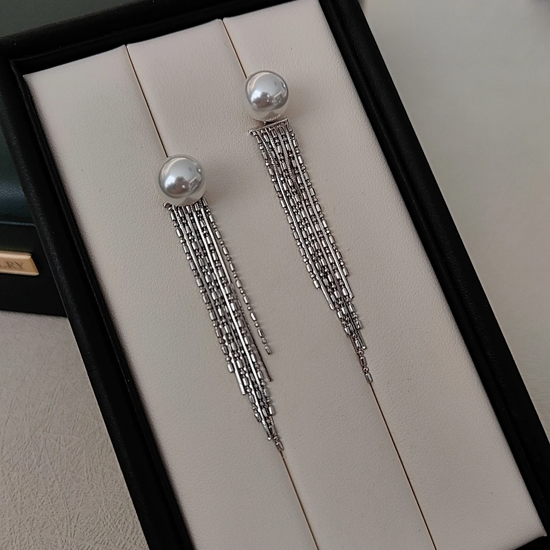 925银耳饰 S925银冷白光10mm一款多戴大气精致时尚流苏款耳钉