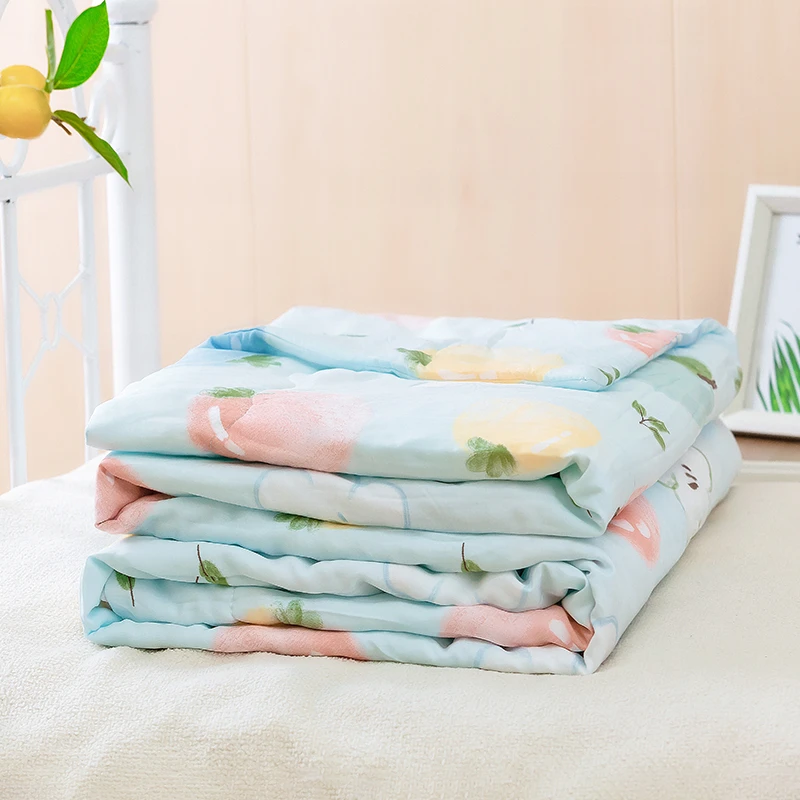 人造棉棉绸夏凉被可机洗双人空调被春秋柔软薄款夏季棉绸夏凉被