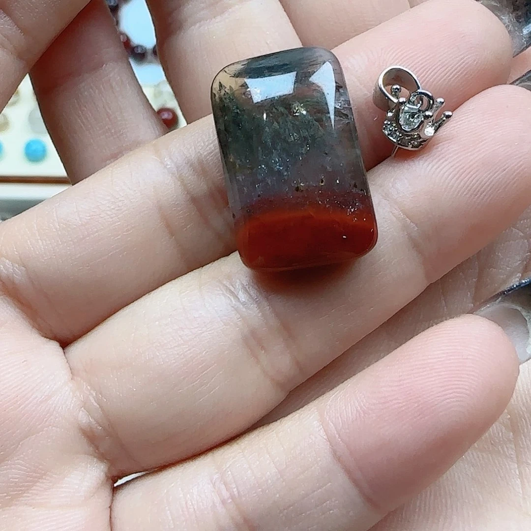 水晶无事牌银S925镶嵌可*鸭荆棘玫瑰极光23