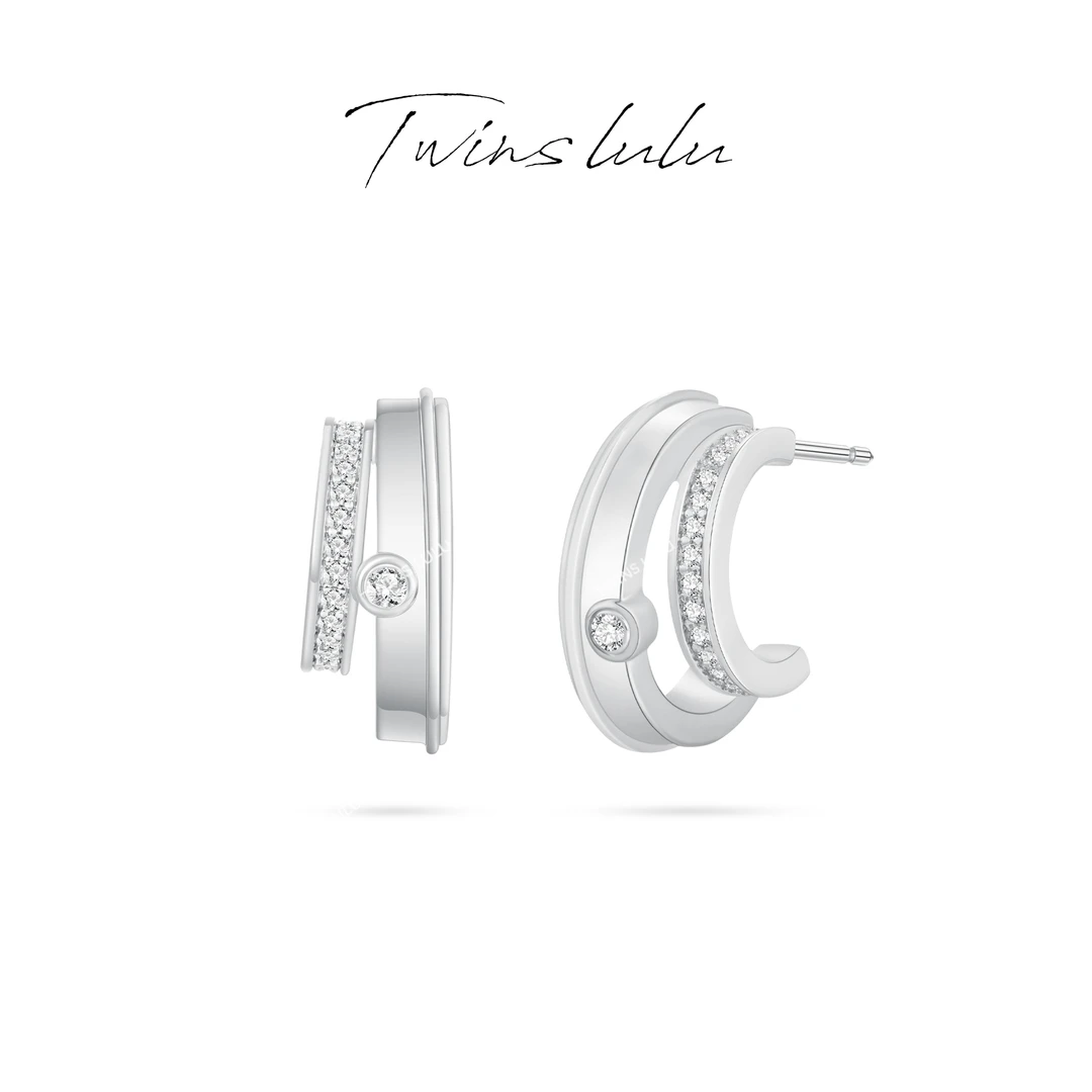 TWINS LULU 镀K金【星环】简约高级感明星同款饰品耳环TSL2379