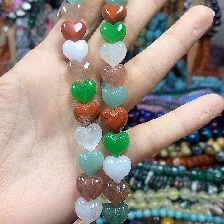 未镶嵌玛瑙/玉髓珠宝半成品多宝屁桃卡12mm15颗