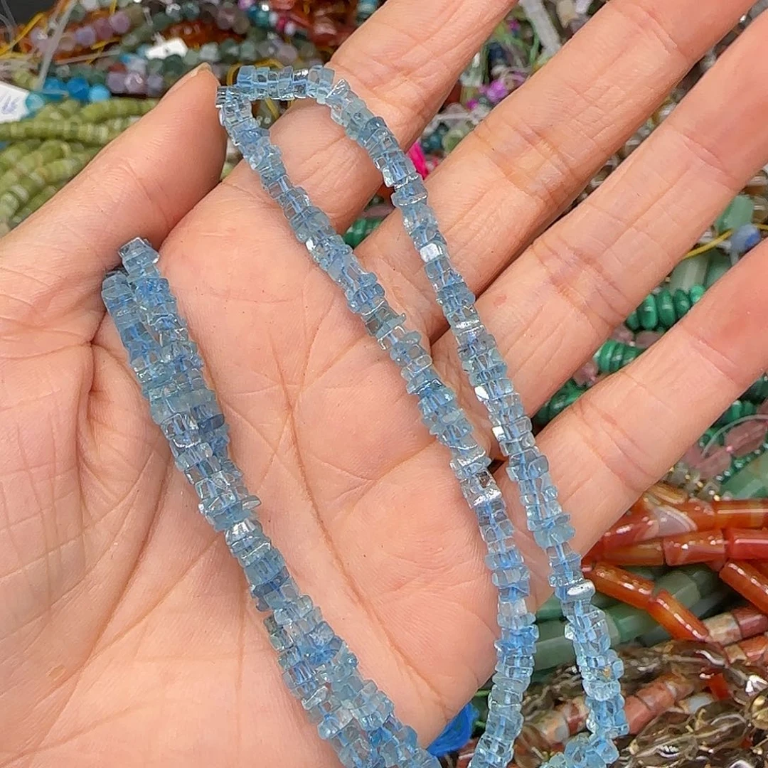 玛瑙/玉髓合金珠宝半成品回***肉海蓝宝方隔片拍三99一条