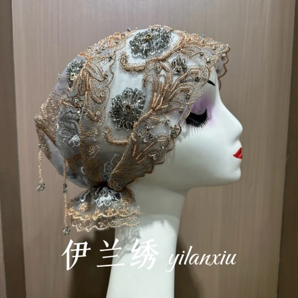 新款女士流苏帽回族帽子高档女帽子