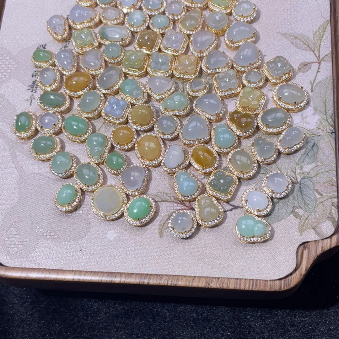 翡翠银S925镶嵌颈饰50一个任挑