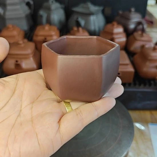 茶壶紫砂半手六方杯