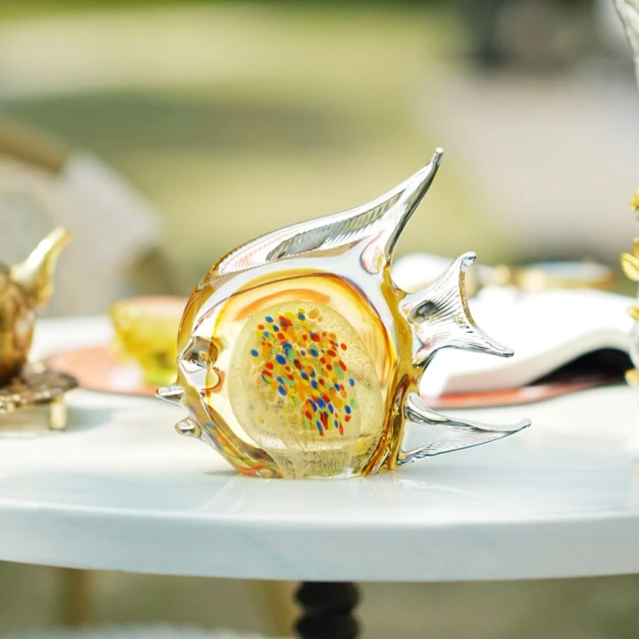 【奇居】琉璃工艺品桌面玄关摆件琉璃鱼#LSA-1193