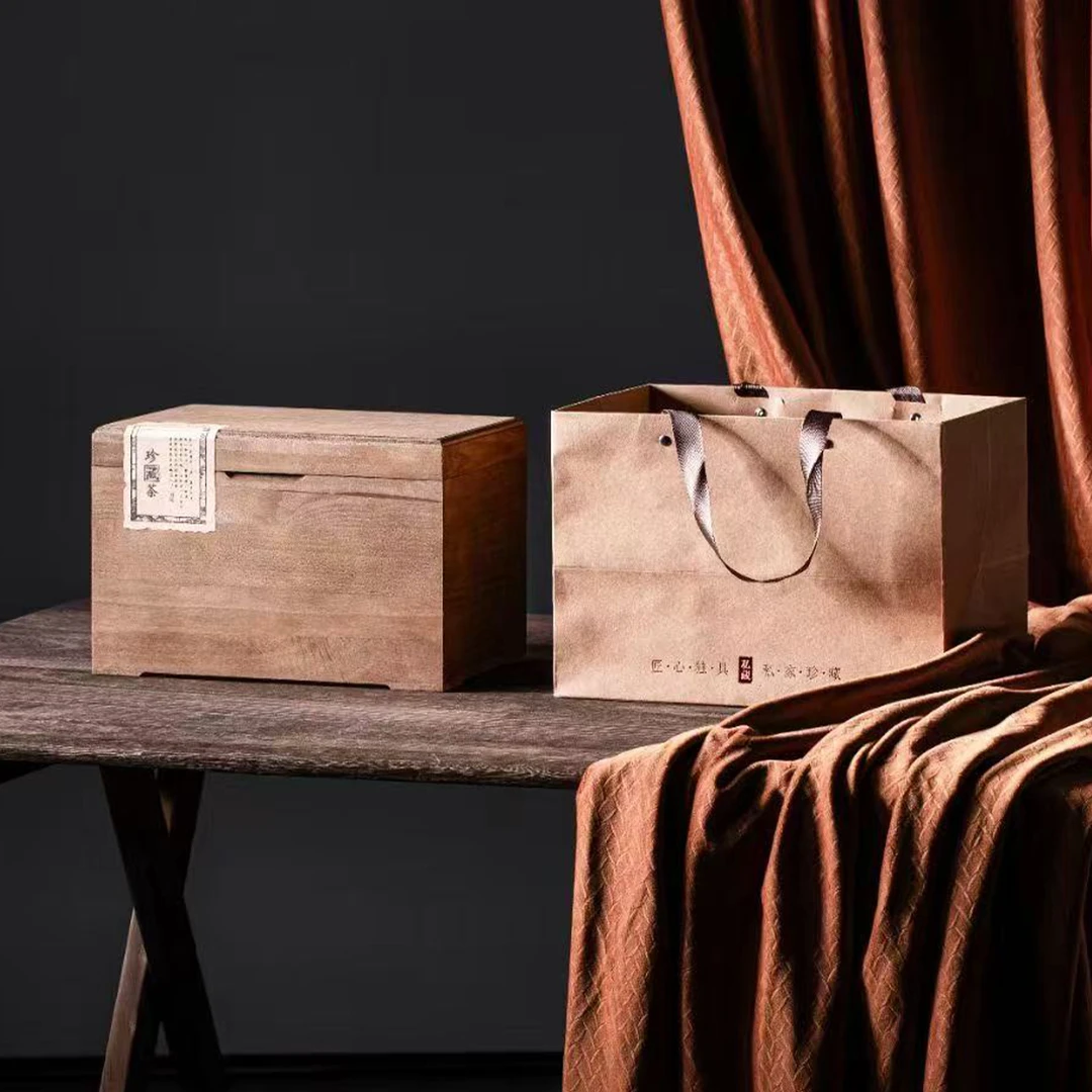 高档实木木盒福鼎白茶寿眉白毫银针古树普洱散茶老白茶空礼盒茶盒