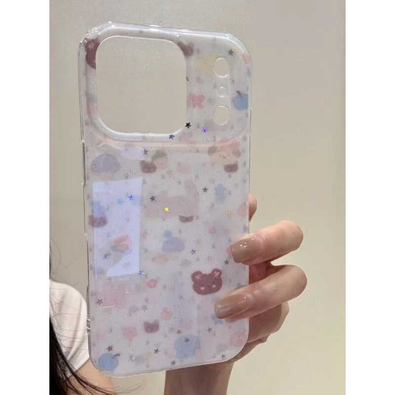 韩系可爱动物星星苹果适用iphone17promax苹果16pr手机壳15pr新款