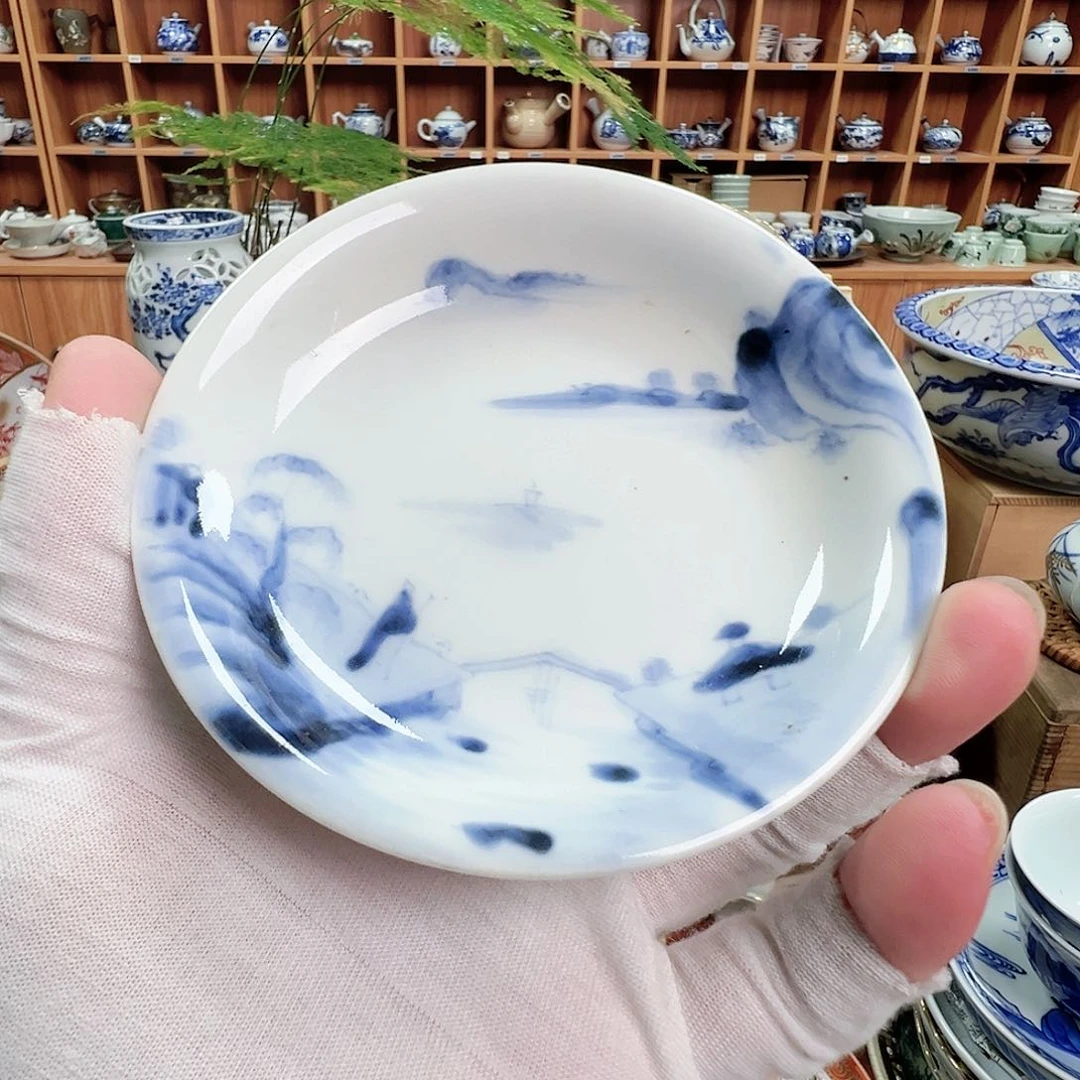 柴窑茶具茶壶茶杯小盘子