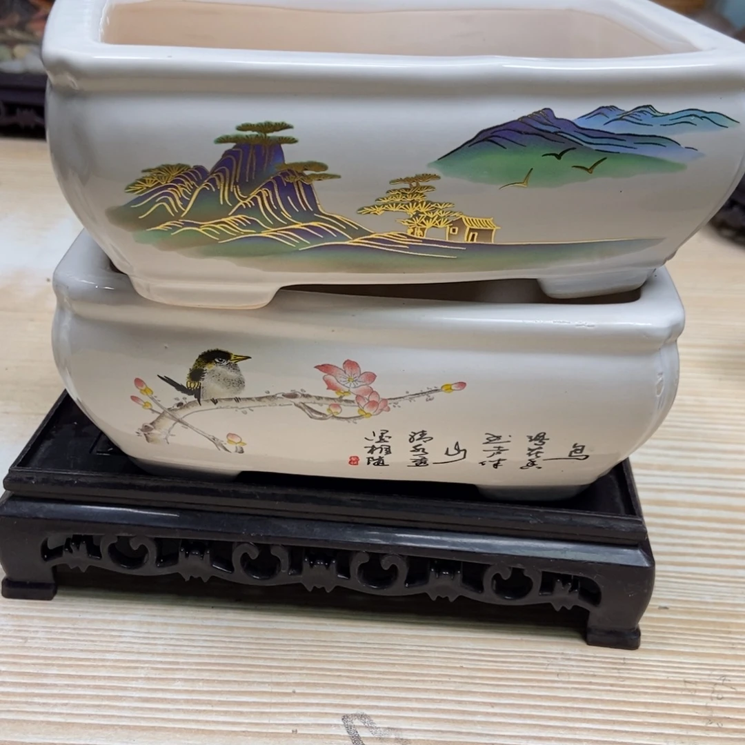 瓷片陶瓷花盆陶瓷艺术