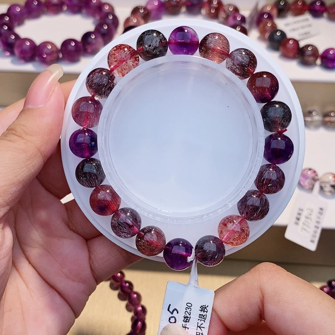 未镶嵌水晶手链黑加仑9+