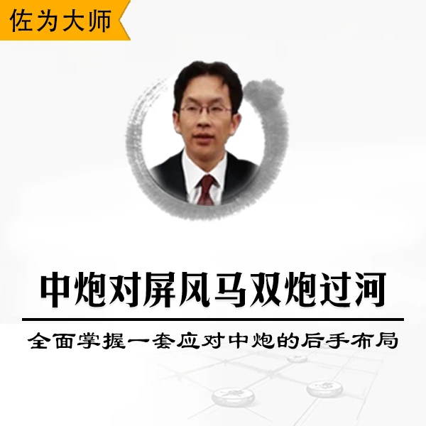 象棋视频课程全面掌握应对中炮的后手布局：中炮对屏风马双炮过河