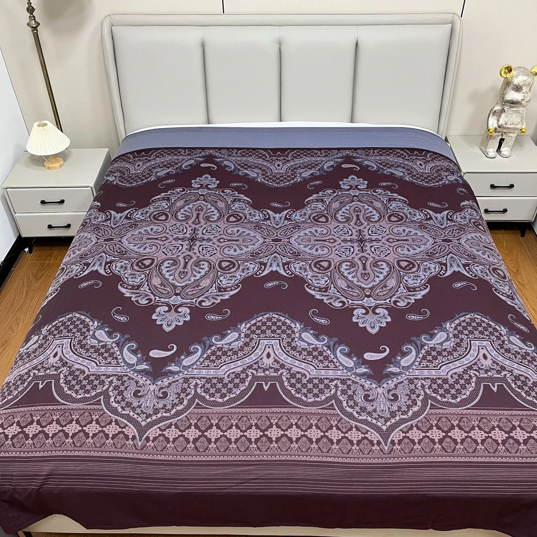 【皇家腰果床单】纯棉色织提花直角边床单245*245