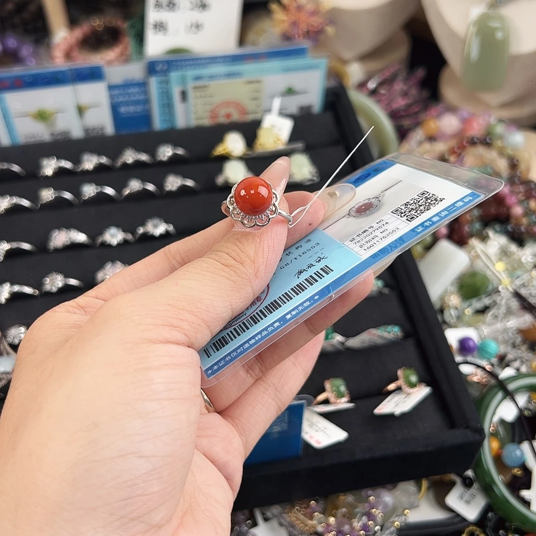 银S925镶嵌手链南红玛瑙柚*露