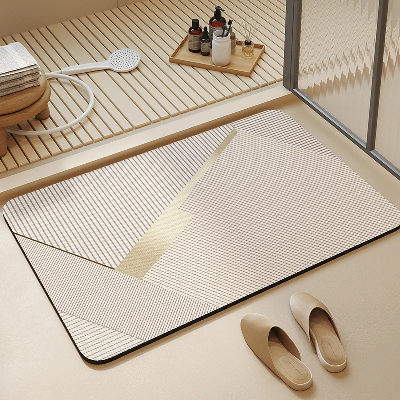 浴室地垫卫生间地垫硅藻泥吸水垫浴室厕所速干防滑脚垫洗手间门口