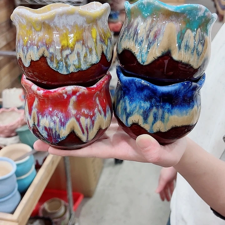 有孔，凑单福利满10元发货陶瓷多肉花盆！