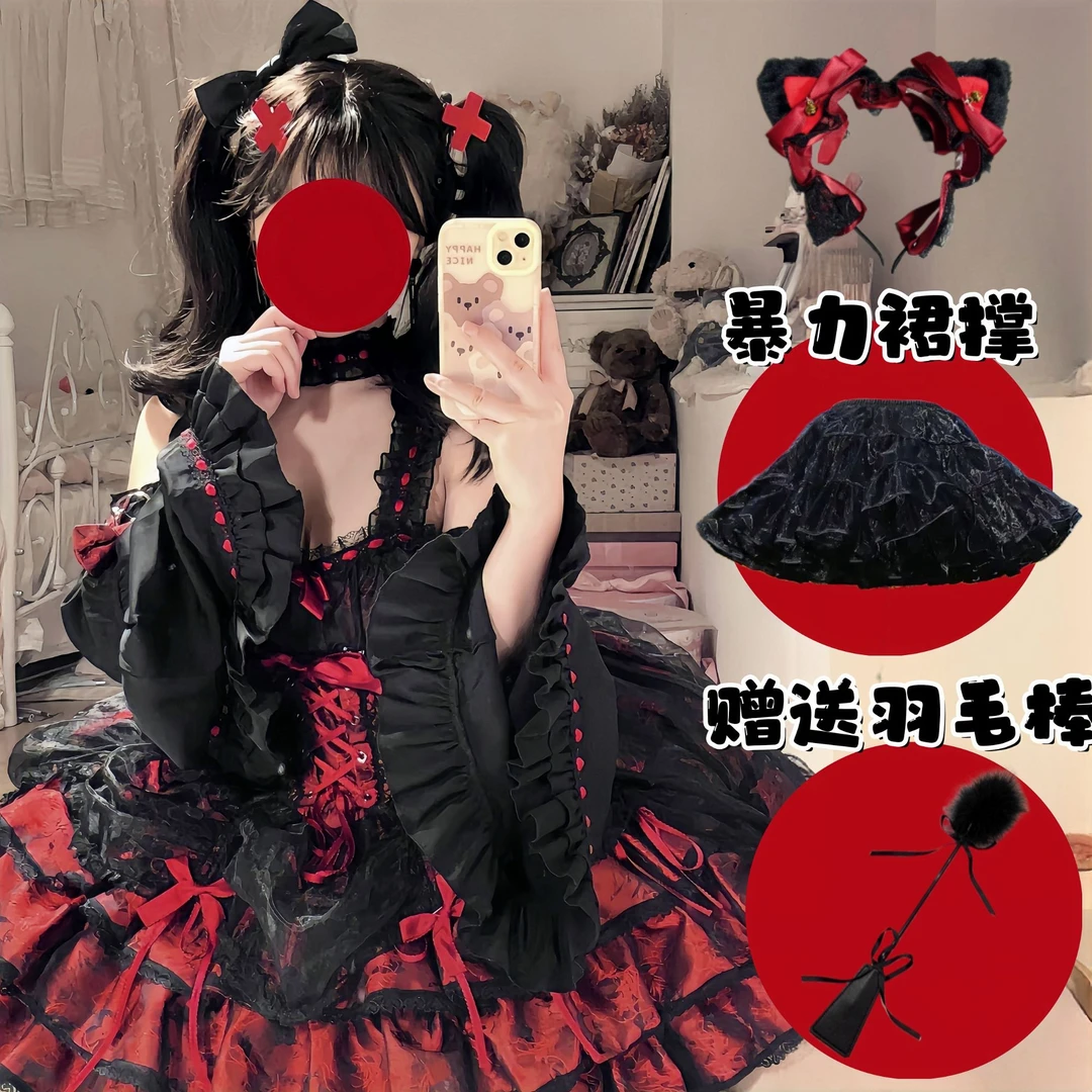 [现货]蔷薇执事JSK亚文化甜辣纯欲温柔芭蕾风生日lolita连衣裙