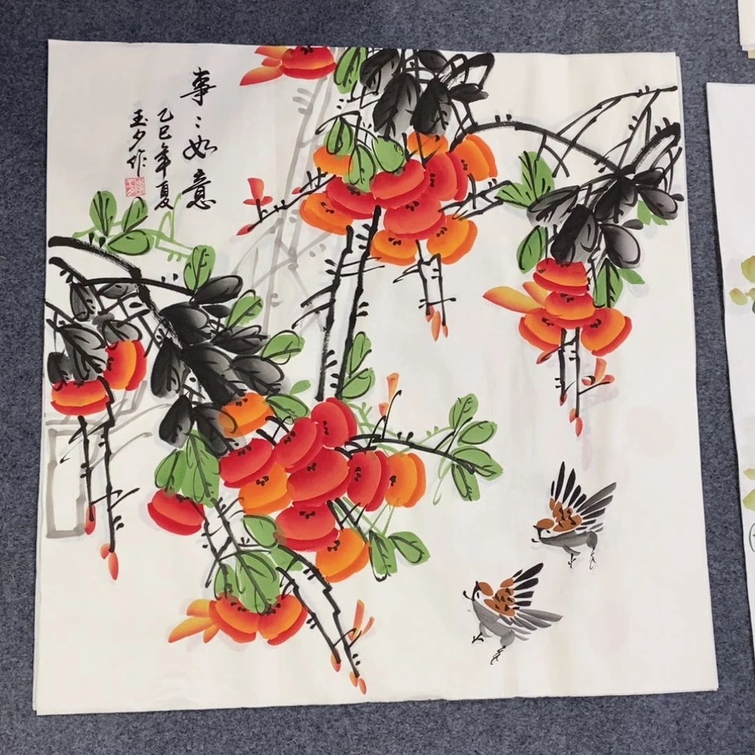 国画尺寸68✖️68斗方手绘画