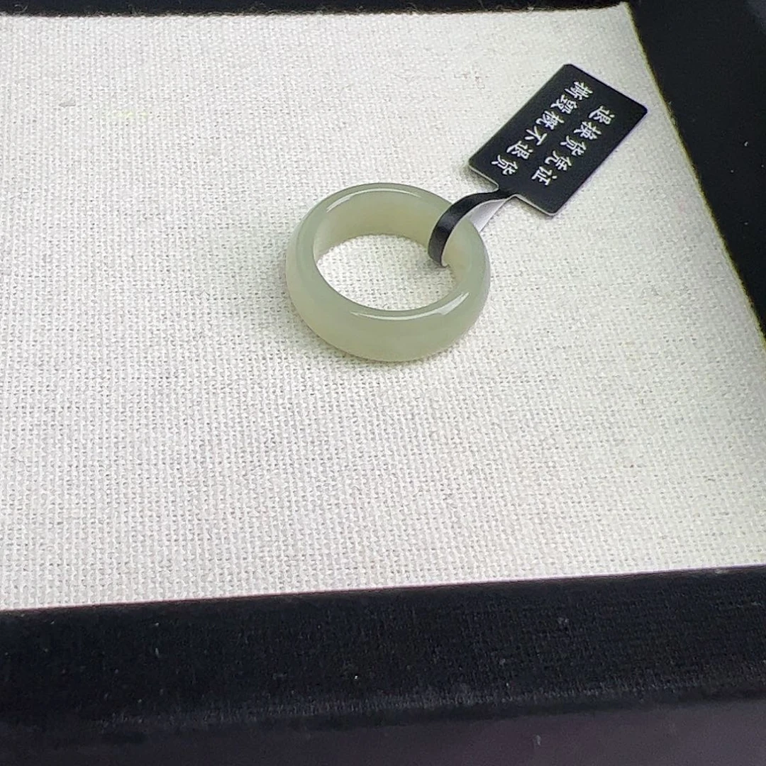 和田玉戒指未镶嵌13号晴水