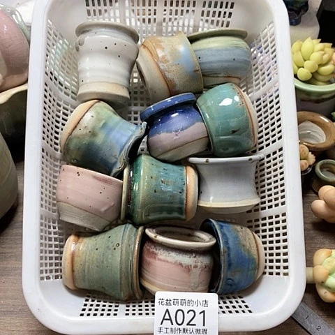 紫砂花盆021微瑕品口径3到4左右