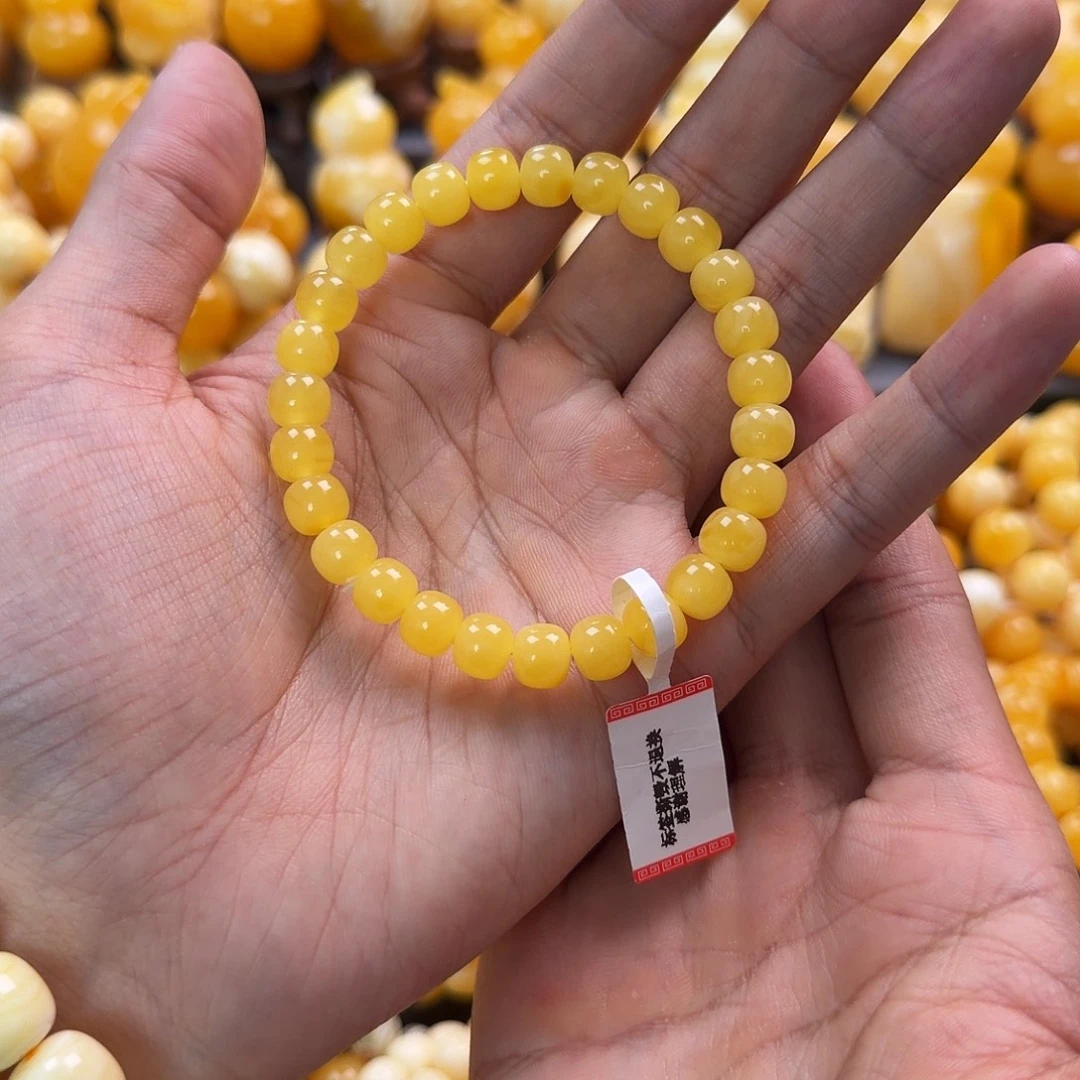 琥珀未镶嵌珠宝奇石8mm同料