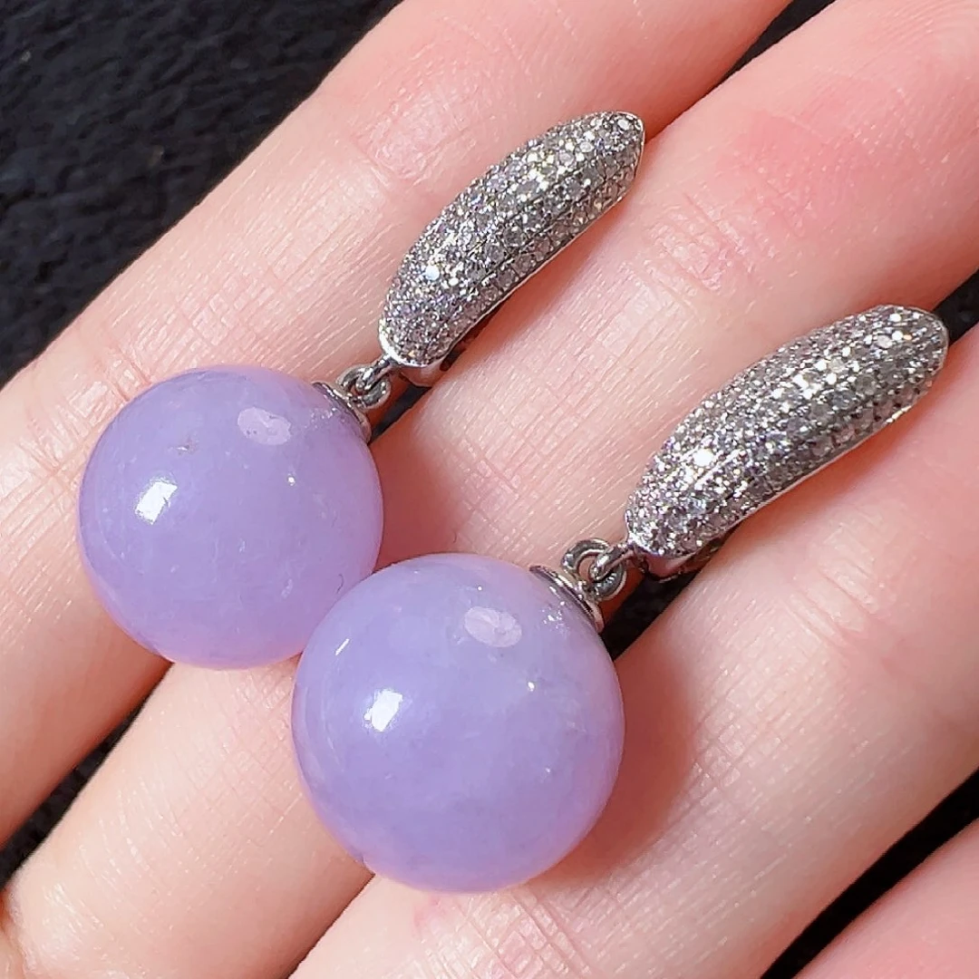 翡翠18K金镶嵌耳饰签收后24小时鉴赏期，过时不退