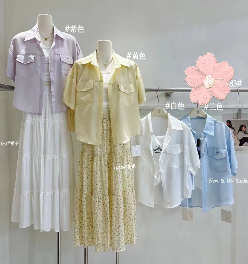 女装慵懒风时尚网红纯欲风时尚衬衫防晒