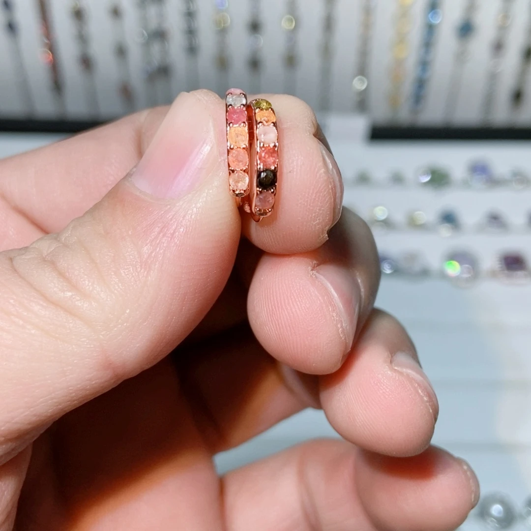 绿水晶戒指银S925镶嵌