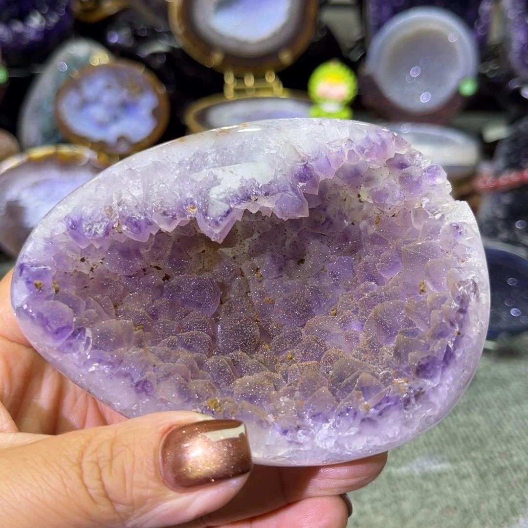 紫晶未镶嵌摆件水晶