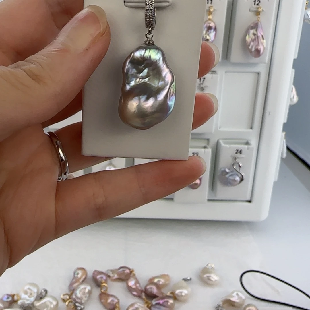 颈饰合金淡水珍珠