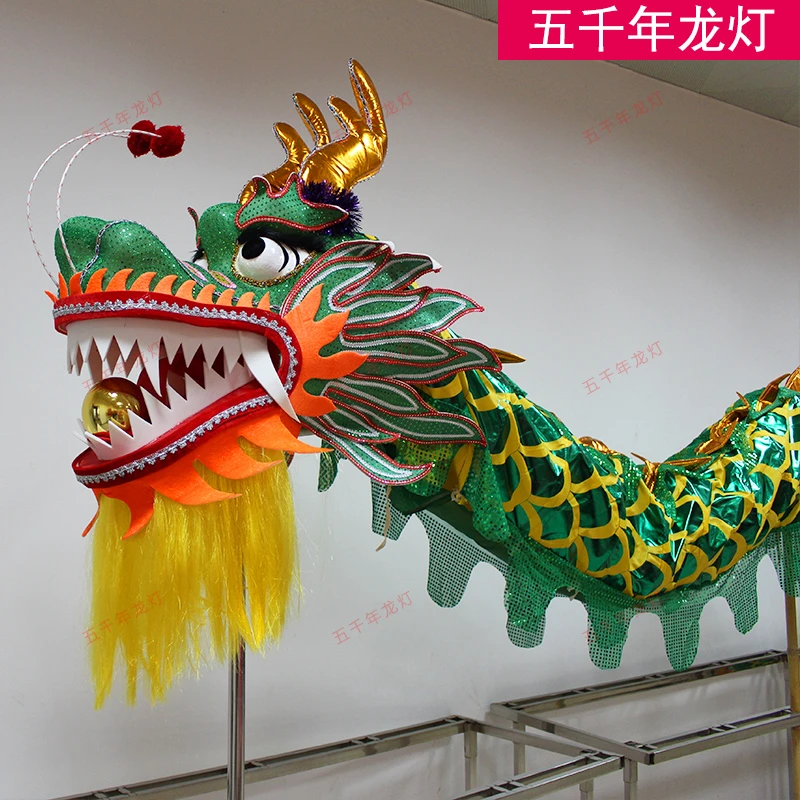 【绿金龙】舞龙灯道具舞龙舞狮子舞龙服装表演道具民间手工艺品