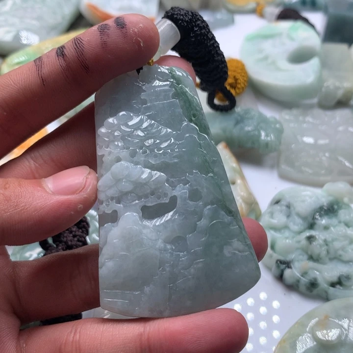 颈饰未镶嵌翡翠保真天然a货翡翠