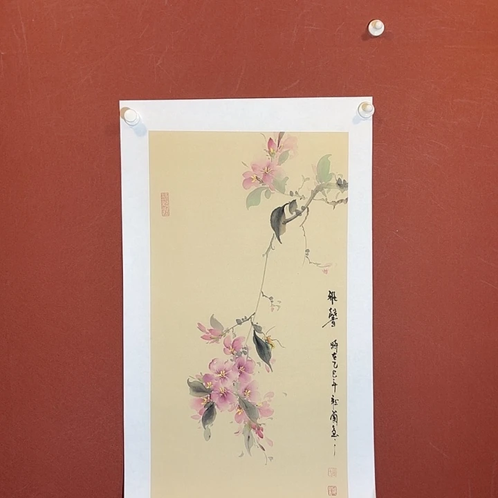国画听兰老师花鸟