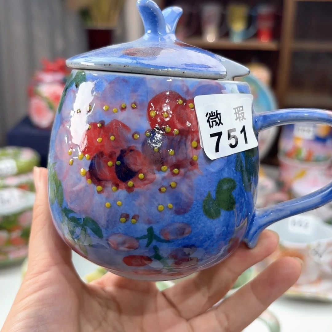 景德镇手绘高温釉下彩陶瓷茶具