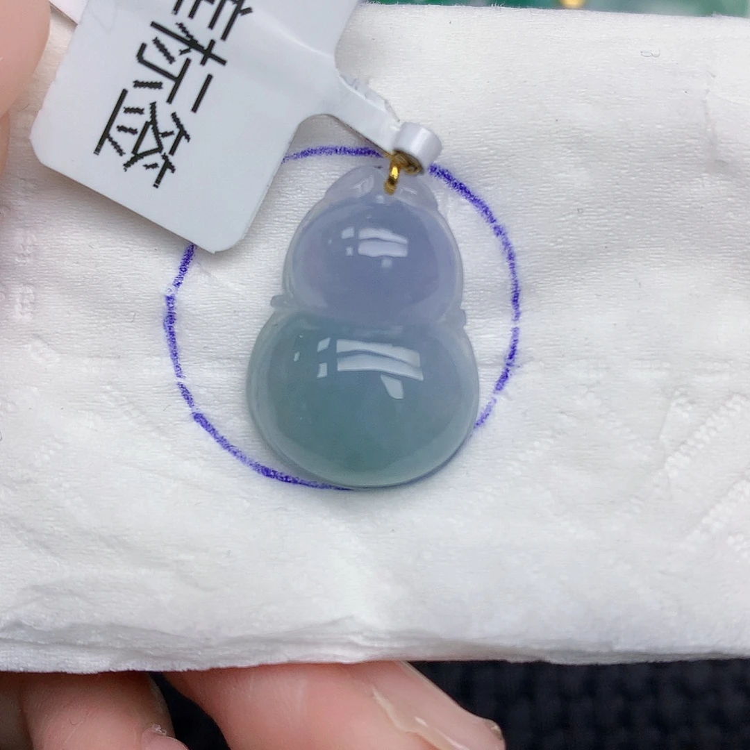 翡翠18K金镶嵌颈饰天然翡翠a货 百元以上9米证书费自理