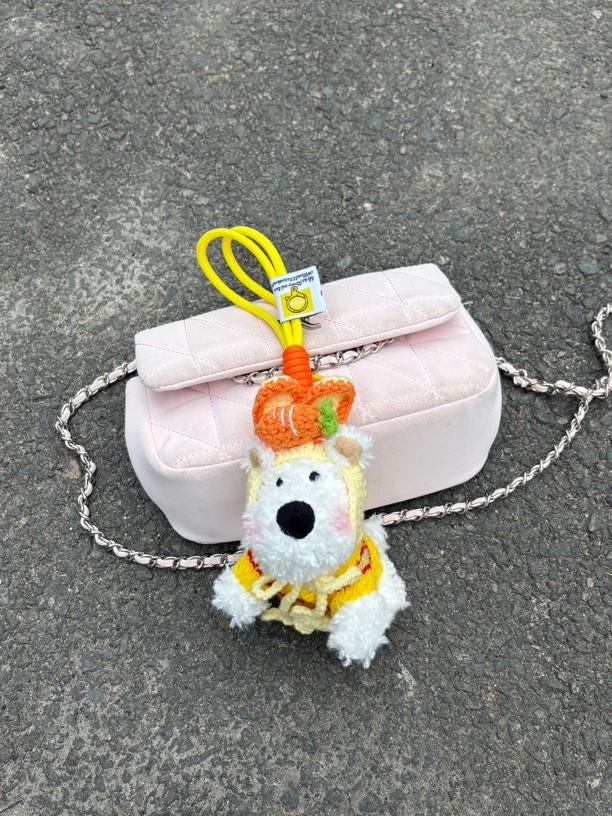 爆款盲西高地挂件潦草小狗钥匙扣配饰创意玩偶包挂件车载挂件