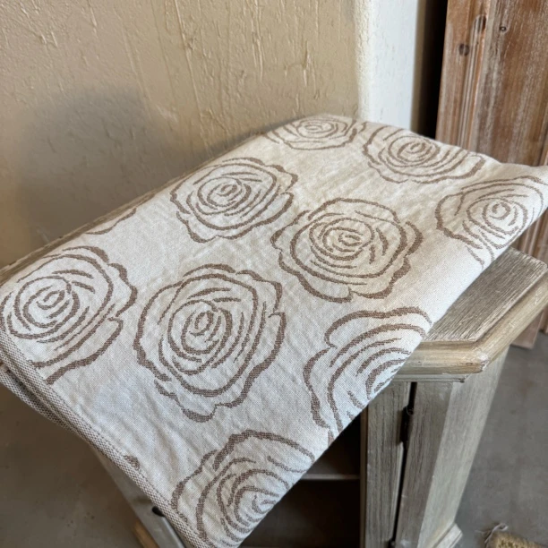 纯小主·福利款！玫瑰色织纱布浴巾80✖️150