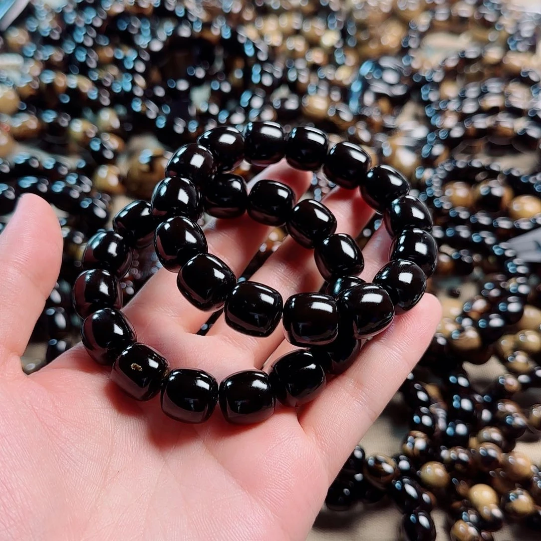 泥塑血柳1.4毕业无暇黑手串