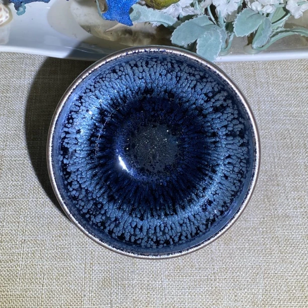 建窑建盏主人杯 油滴十六泪钵钵器型 9.5口径 带盒证