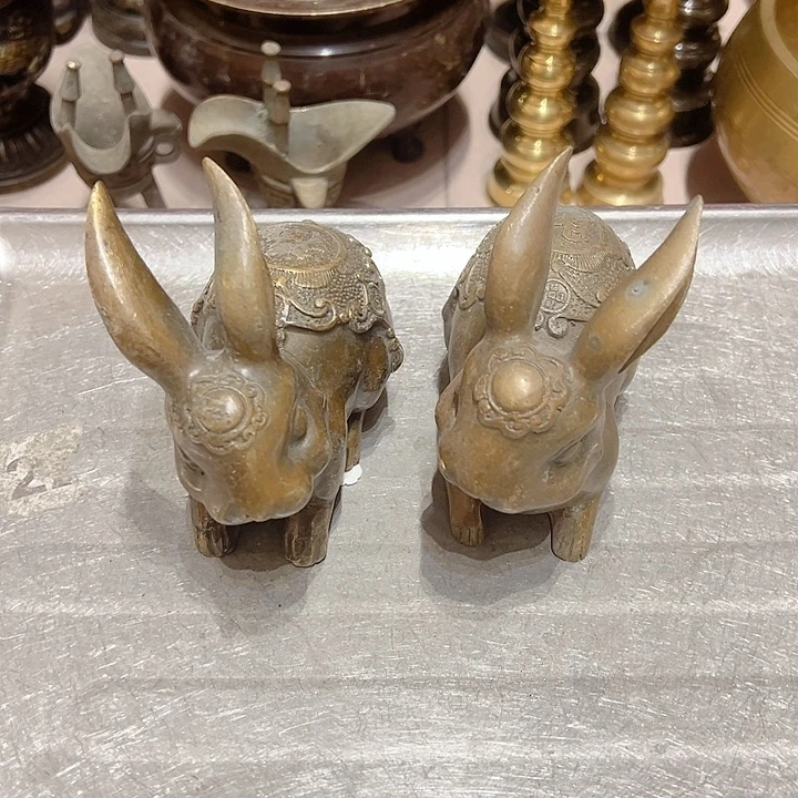 胖***威黄铜摆件工艺品，